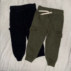 Old Navy Kids Olive Green and Black Joggers Set